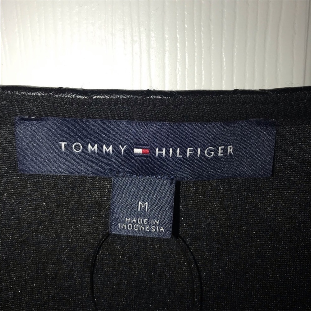 Tommy Hilfiger Striped Quilted Faux Leather Size M - Picture 4 of 9